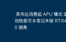 英伟达消费级 APU 曝光 游戏性能可与笔记本版 RTX4070 媲美