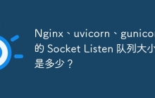 Nginx、uvicorn、gunicorn 的 Socket Listen 队列大小是多少？