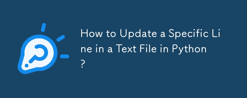 How to Update a Specific Line in a Text File in Python?