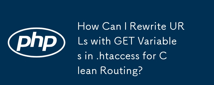 Wie kann ich URLs mit GET-Variablen in .htaccess für sauberes Routing umschreiben?