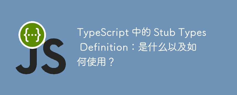 TypeScript 中的 Stub Types Definition：是什么以及如何使用？ - 小浪资源网