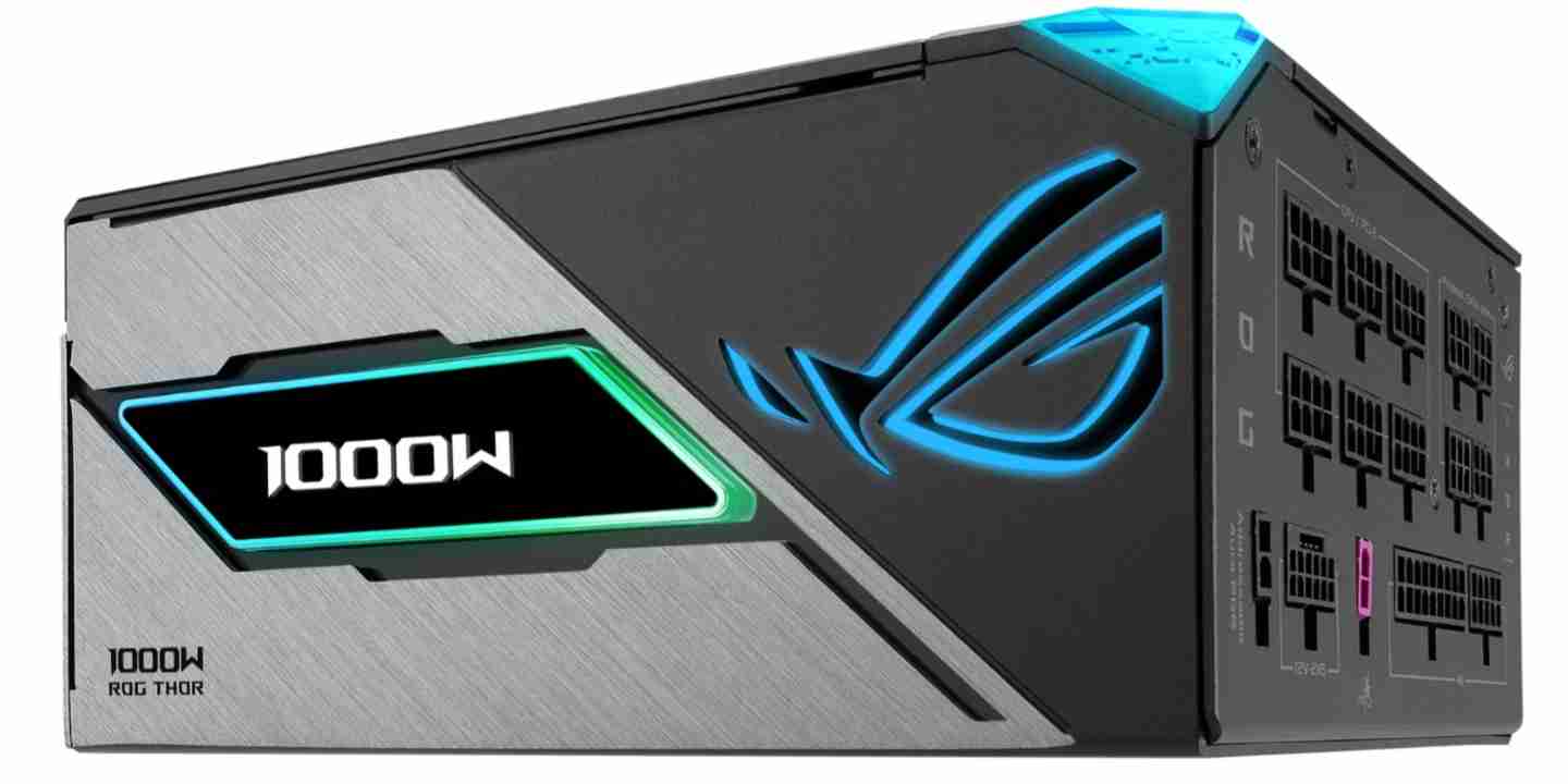 华硕 ROG 雷神 3 代白金牌电源上架:1000W 2699 元、1200W 3499 元