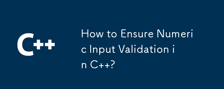 How to Ensure Numeric Input Validation in C  ?