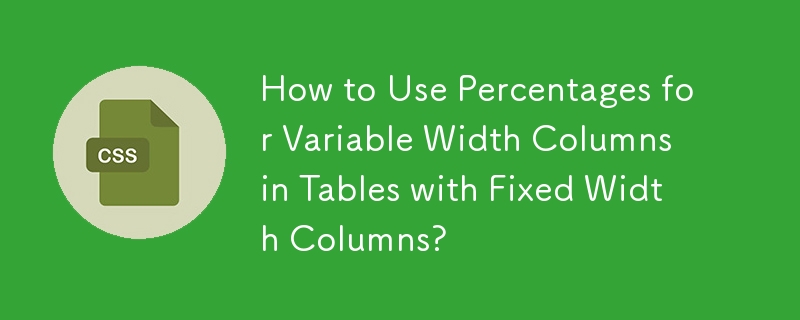 Bagaimana Menggunakan Peratusan untuk Lajur Lebar Boleh Ubah dalam Jadual dengan Lajur Lebar Tetap?