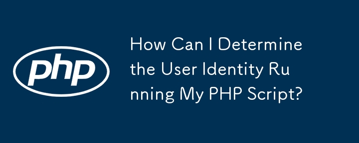 PHP スクリプトを実行しているユーザー ID を確認するにはどうすればよいですか?