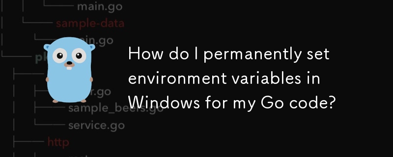 Wie lege ich in Windows dauerhaft Umgebungsvariablen für meinen Go-Code fest?