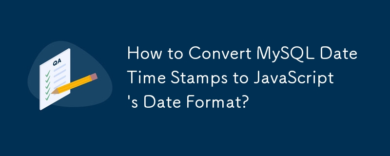 MySQL の DateTime スタンプを JavaScript の日付形式に変換するにはどうすればよいですか?