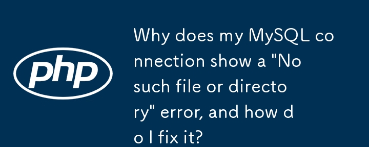 Why does my MySQL connection show a 