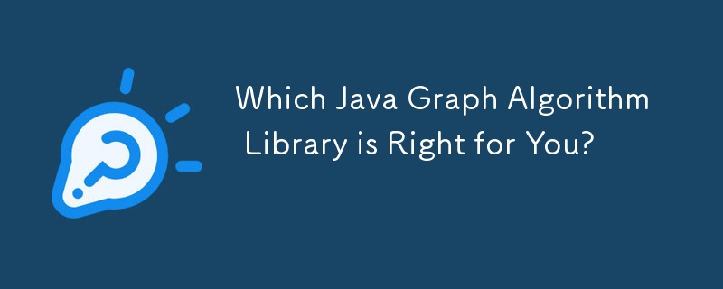 どの Java グラフ アルゴリズム ライブラリが最適ですか?