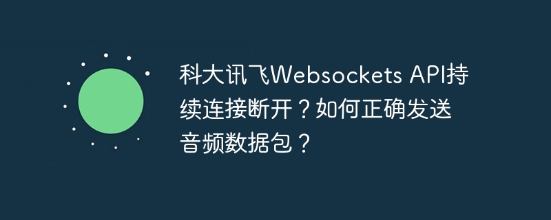 科大讯飞Websockets API持续连接断开？如何正确发送音频数据包？ - 小浪资源网