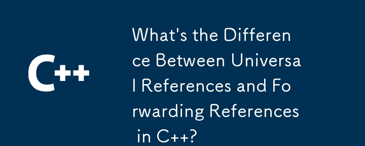 C 中的通用引用和轉發引用有什麼區別？