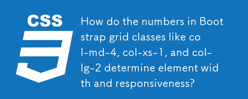 Wie bestimmen die Zahlen in Bootstrap-Grid-Klassen wie col-md-4, col-xs-1 und col-lg-2 die Elementbreite und Reaktionsfähigkeit?