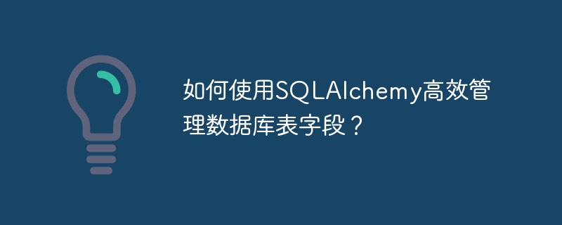 如何使用SQLAlchemy高效管理数据库表字段？ - 小浪资源网