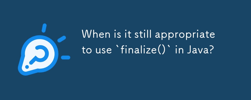 什麼時候在 Java 中仍然適合使用“finalize()”？