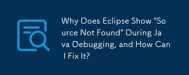 Why Does Eclipse Show \