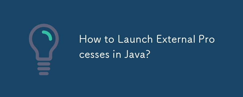 Java で外部プロセスを起動するには?