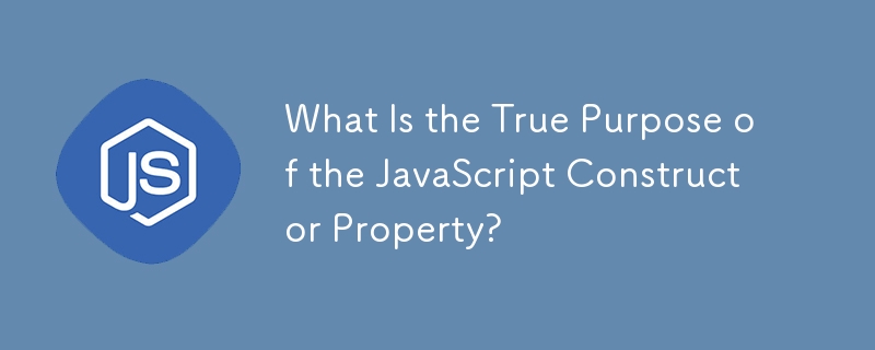 JavaScript 建構函式屬性的真正目的是什麼？