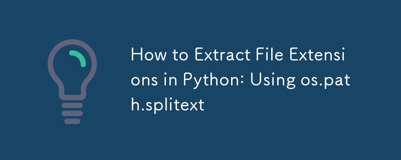 Python でファイル拡張子を抽出する方法: os.path.splitext の使用