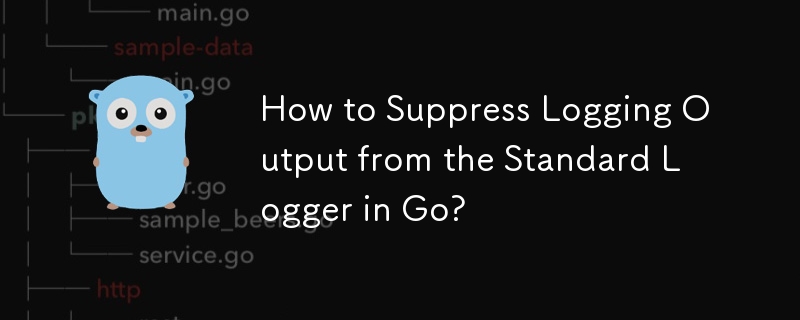 如何抑制 Go 中標準記錄器的記錄輸出？