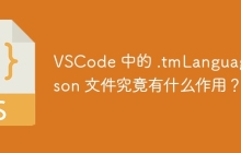 VSCode 中的 .tmLanguage.json 文件究竟有什么作用?