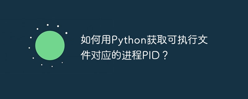 如何用python获取可执行文件对应的进程pid？