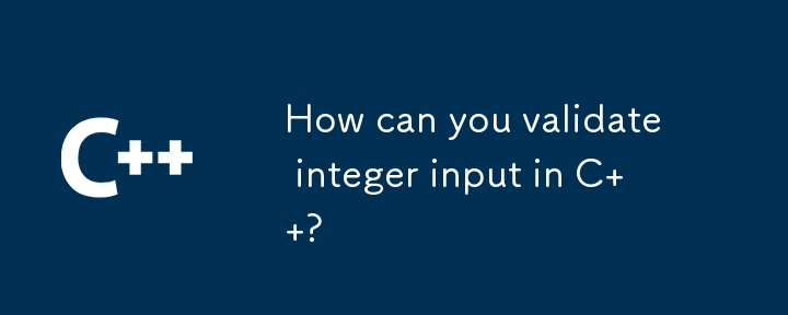 Wie können Sie Ganzzahleingaben in C validieren?