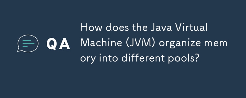 Wie organisiert die Java Virtual Machine (JVM) den Speicher in verschiedene Pools?