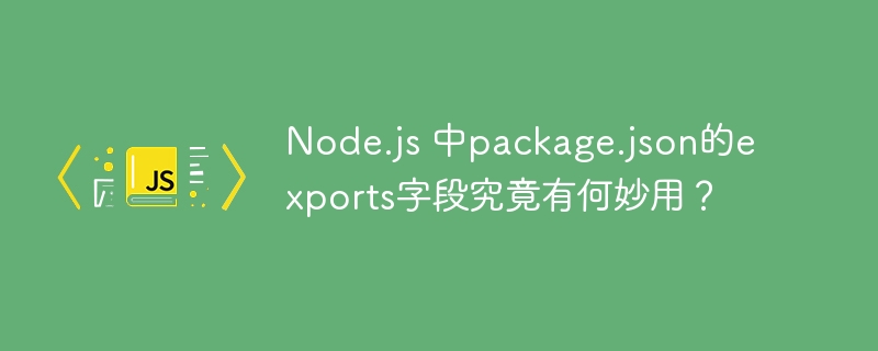 Node.js 中package.json的exports字段究竟有何妙用？ - 小浪资源网