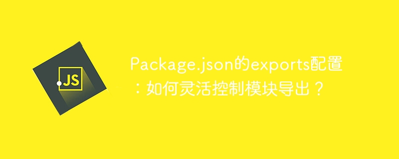 Package.json的exports配置：如何灵活控制模块导出？ - 小浪资源网