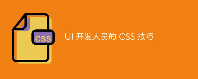 UI 开发人员的 CSS 技巧 - 小浪资源网