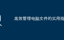 高效管理电脑文件的实用指南