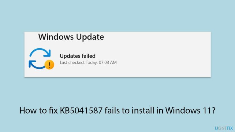 Bagaimana untuk membetulkan KB5041587 gagal dipasang dalam Windows 11?