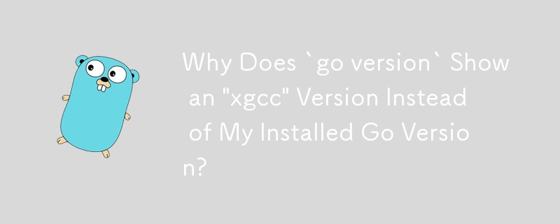 Pourquoi la « version Go » affiche-t-elle une version « xgcc » au lieu de ma version Go installée ?