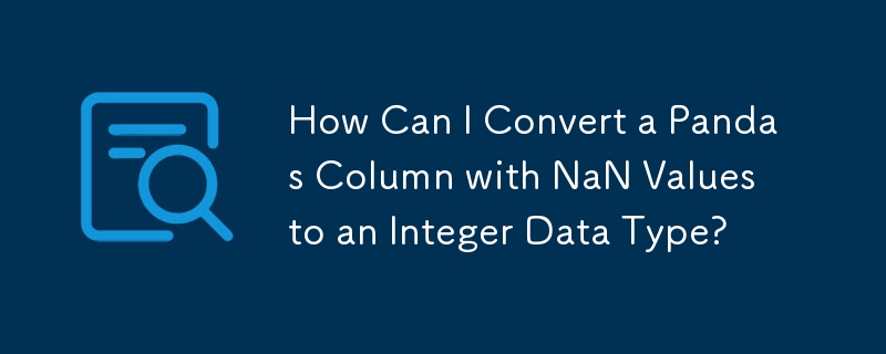 How Can I Convert a Pandas Column with NaN Values to an Integer Data Type?