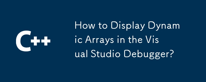 如何在 Visual Studio 偵錯器中顯示動態數組？