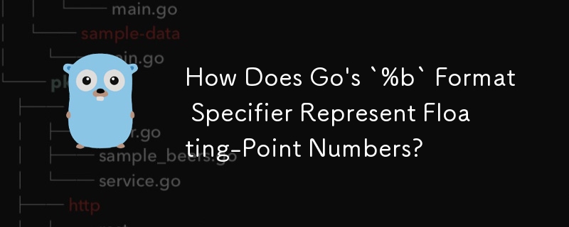 Wie stellt der „%b'-Formatbezeichner von Go Gleitkommazahlen dar?