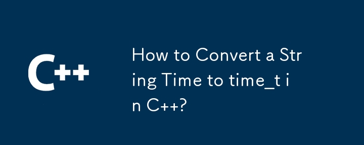 How to Convert a String Time to time_t in C  ?