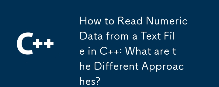 Comment lire des données numériques à partir d'un fichier texte en C : quelles sont les différentes approches ?