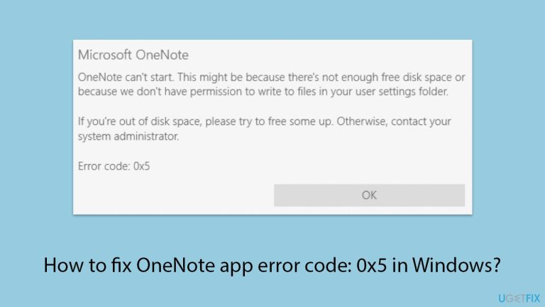 Windows で OneNote アプリのエラー コード: 0x5 を修正する方法は?