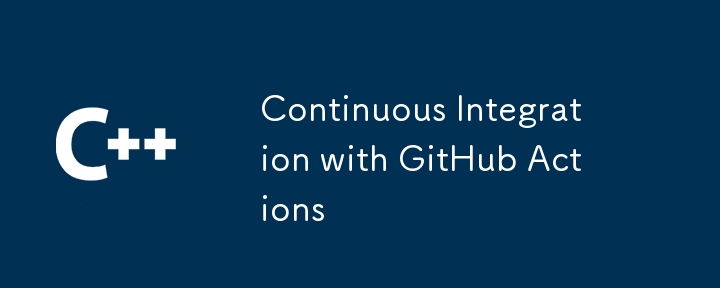 Kontinuierliche Integration mit GitHub-Aktionen