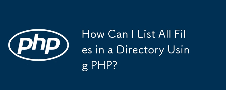 Comment puis-je lister tous les fichiers d'un répertoire en utilisant PHP ?