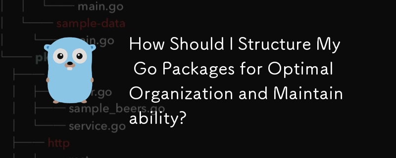 Comment dois-je structurer mes packages Go pour une organisation et une maintenabilité optimales ?