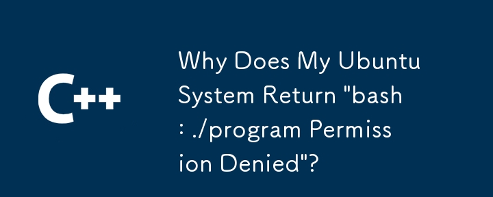 Mengapa Sistem Ubuntu Saya Mengembalikan \'bash: ./program Kebenaran Ditolak\'?