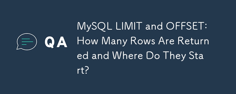 MySQL LIMIT and OFFSET: How Many Rows Are Returned and Where Do They Start?