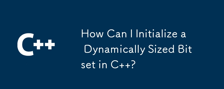 How Can I Initialize a Dynamically Sized Bitset in C  ?