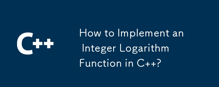 How to Implement an Integer Logarithm Function in C  ?