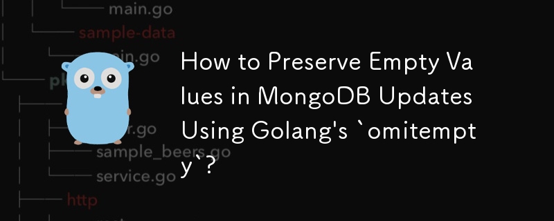 How to Preserve Empty Values in MongoDB Updates Using Golang\'s `omitempty`?