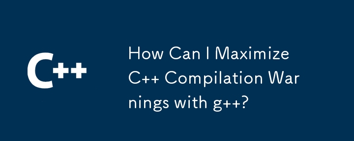 How Can I Maximize C   Compilation Warnings with g  ?