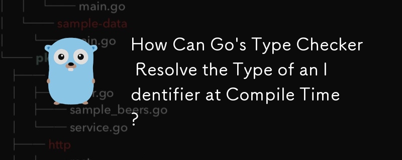 Wie kann der Typprüfer von Go den Typ eines Bezeichners zur Kompilierungszeit auflösen?