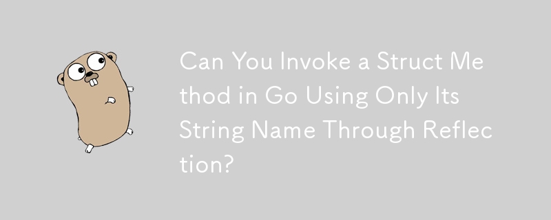 リフレクションを通じて文字列名のみを使用して Go で構造体メソッドを呼び出すことはできますか?